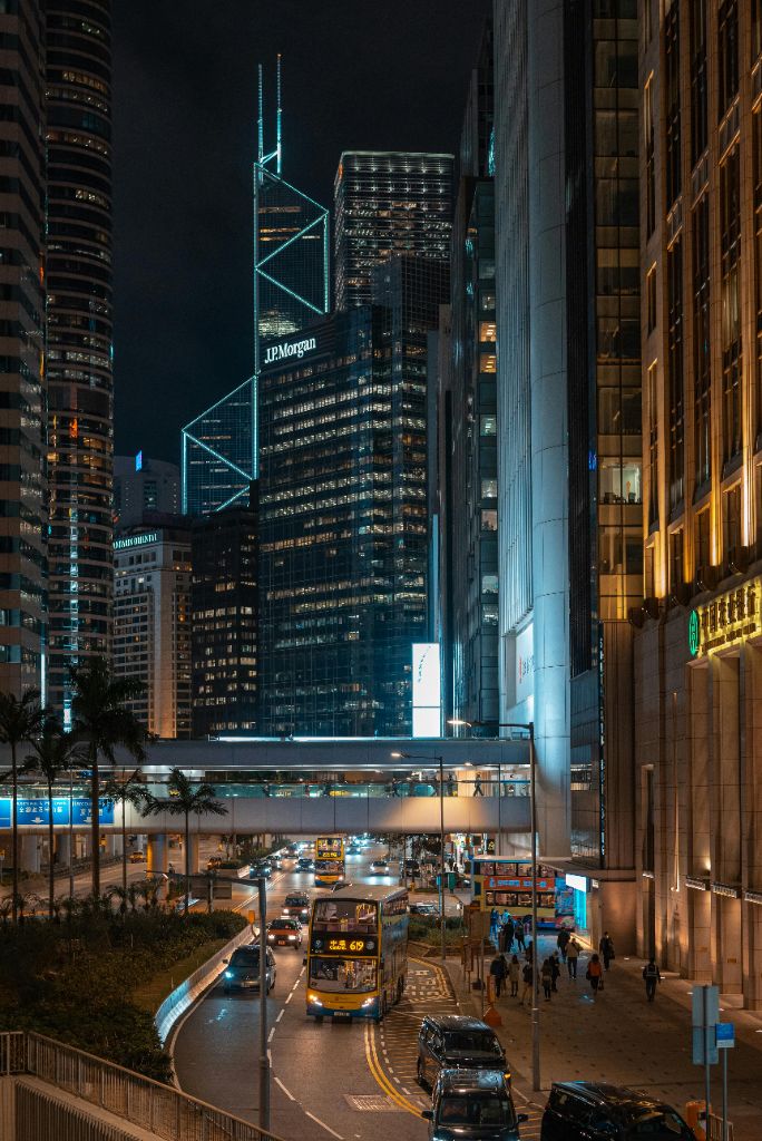 Hong Kong Central at night